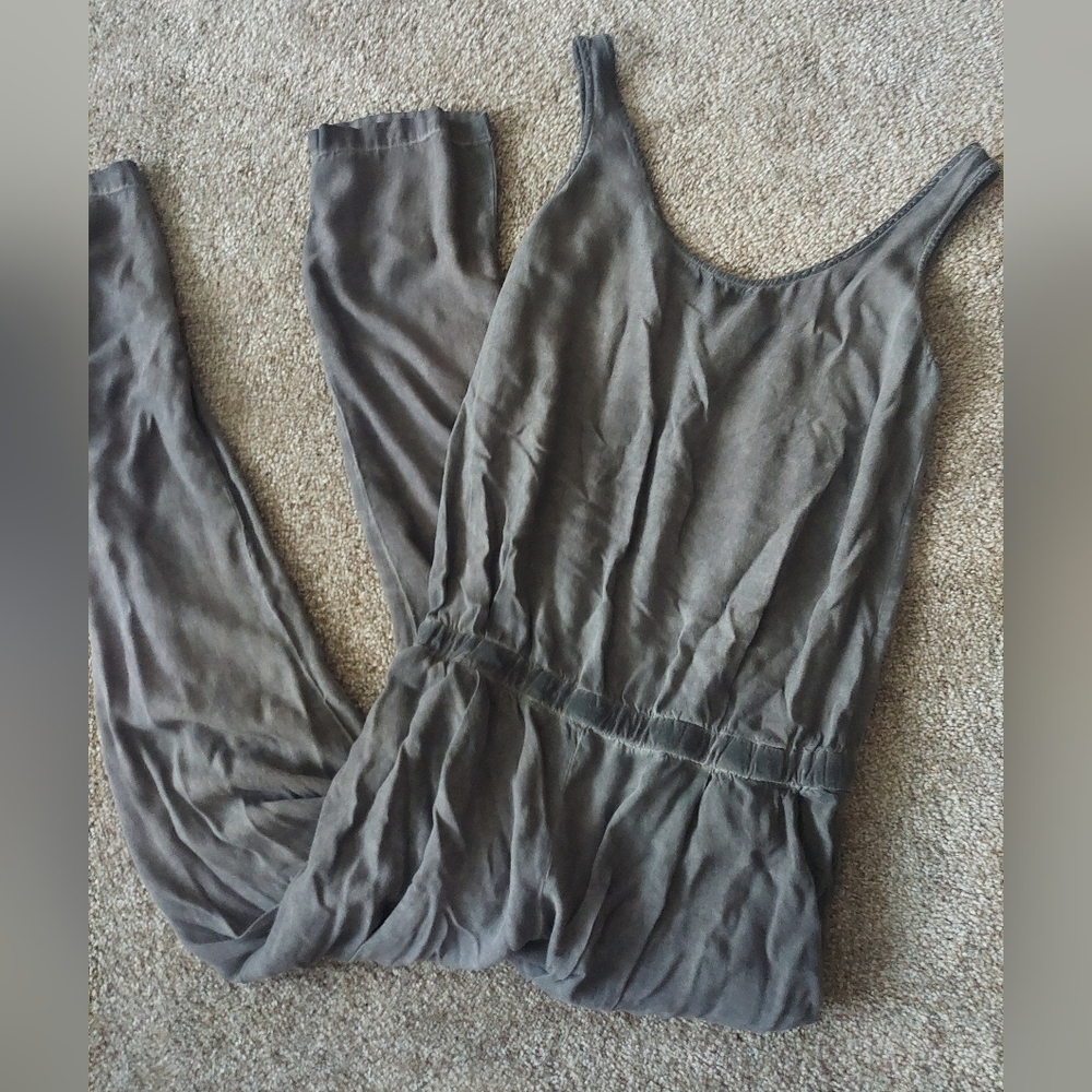 Anthropologie Butter Soft Cloth And Stone Gray Jumpsuit